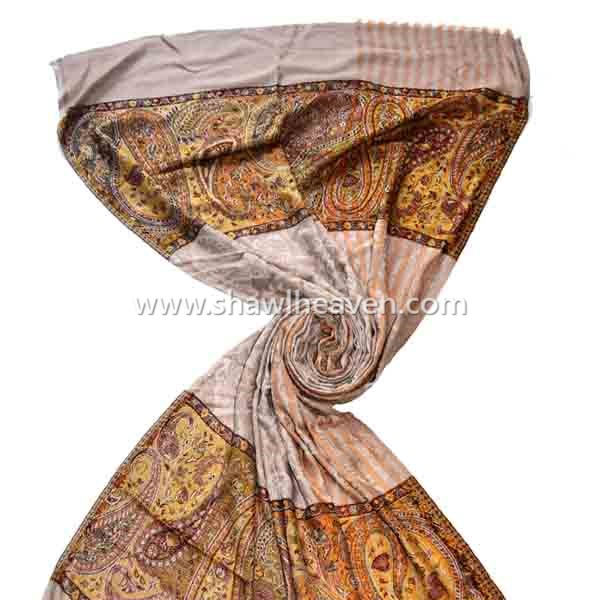 Designer modal jacquard scarves and shawls from India